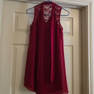 Dillard's Red Lace Dress